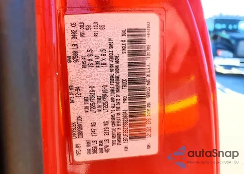 1995 Dodge Ram 2500 from USA, damaged, VIN 1B7JF26Z7SS230341